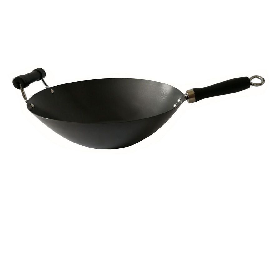 George Home Spun Steel Wok - 35 cm