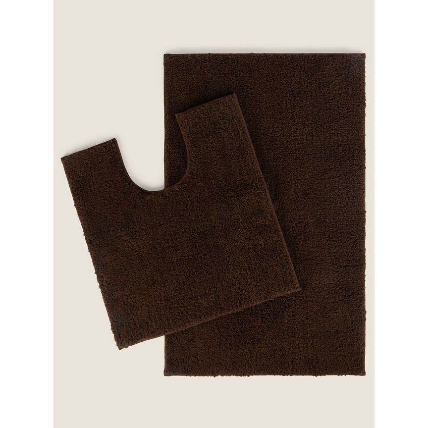 George Home Super Soft Cotton Bath Mat - Brown