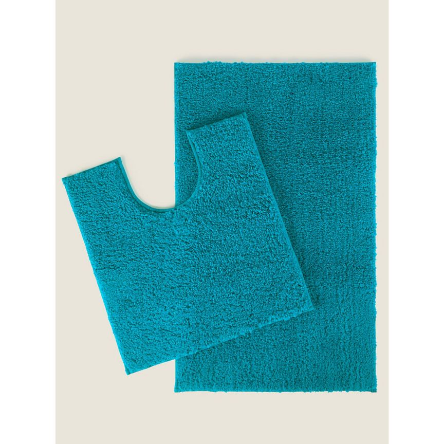 George Home Super Soft Cotton Bath Mat - Turquoise