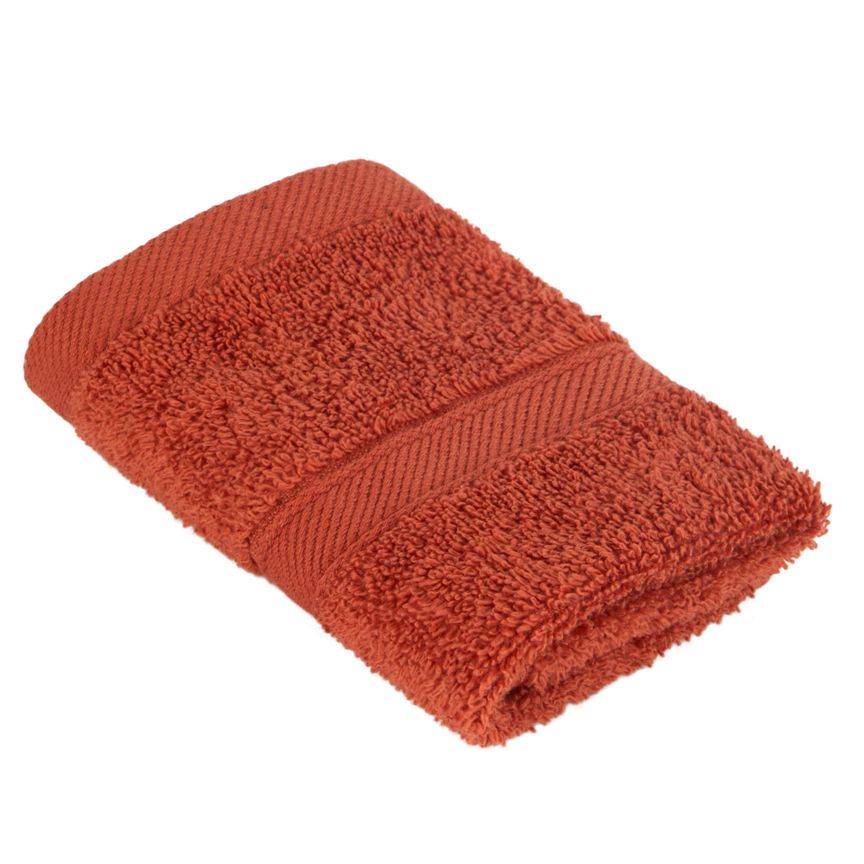 George Home Super Soft Cotton Face Cloth - Rust