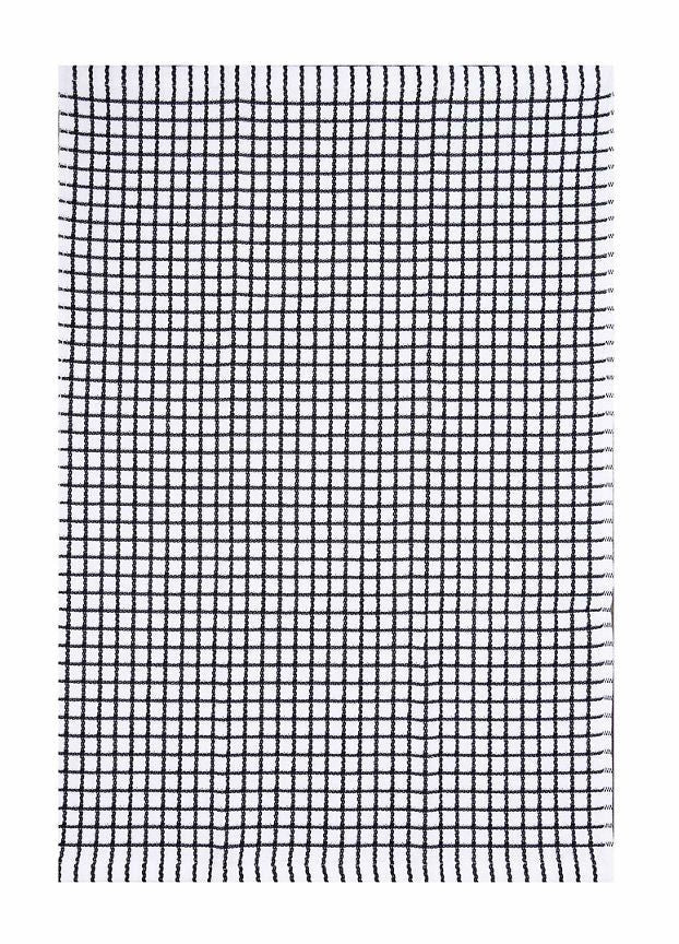 George Home Terry Tea Towel Black Check