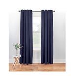 George Home Textured Weave Eyelet Curtains - Inky Blue