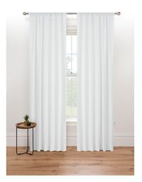 George Home White Unlined Cotton Curtains