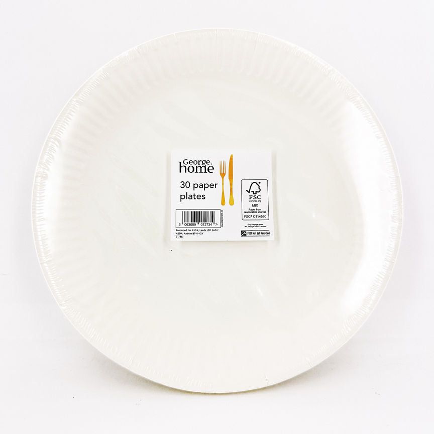 George Home White Value Paper Plates