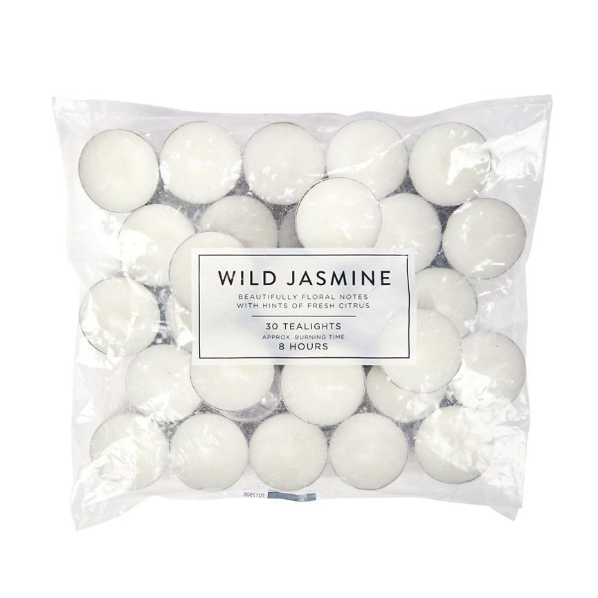 George Home Wild Jasmine Scented 8 Hour Burn Tealights 30pk