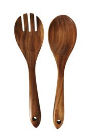 George Home Wooden Serving Tongs