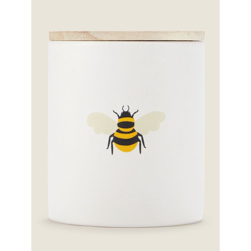 George Home Yellow Cabin Ceramic Bee Candle