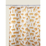 George Home Yellow Crafted Animals Shower Curtain