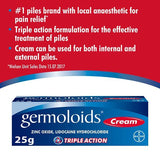 Germoloids Triple Action Haemorrhoids &amp;amp; Piles Cream 25g