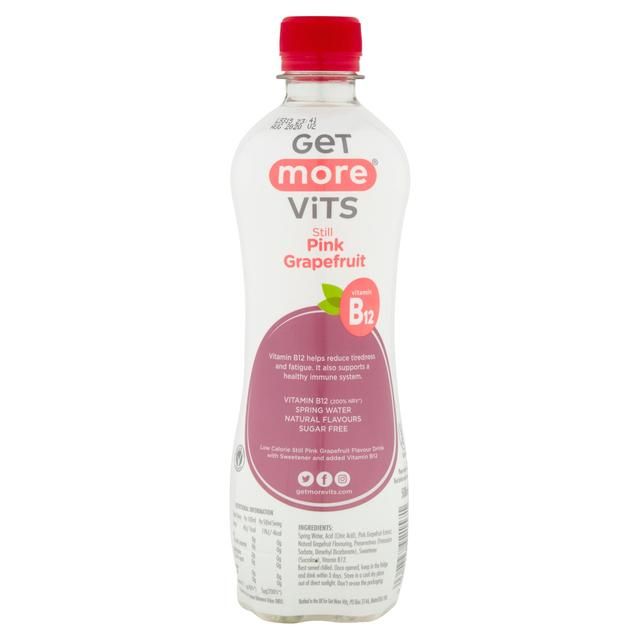 Get More Vitamin B12 Pink Grapefruit   500ml