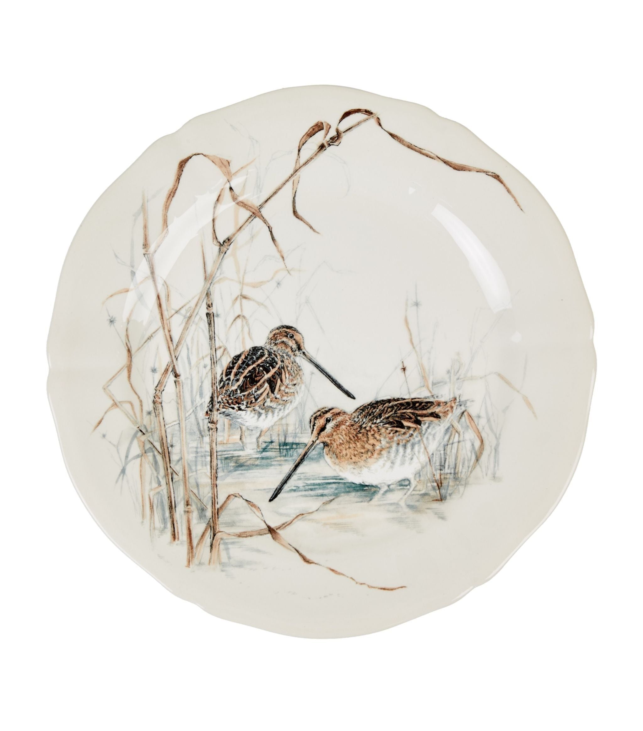 GIEN SOLOGNE DESSERT PLATE SNIPE