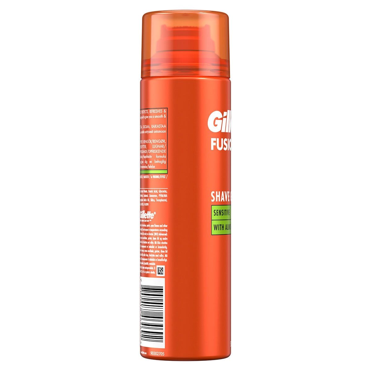 Gillette Fusion5 Ultra Sensitive férfi borotvagél, 6 x 200 ml