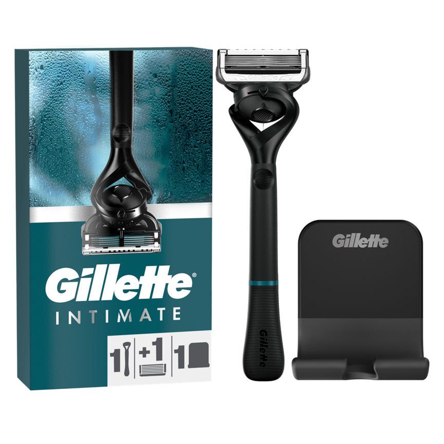 Gillette Intim barberhøvel for menn, 1 håndtak, 1 bladrefill