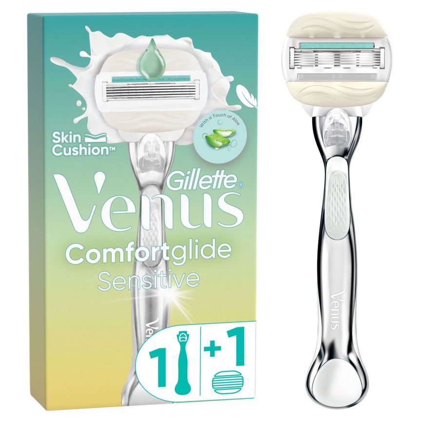 Gillette Venus ComfortGlide 5 Sensitive, Razor + 1 Razor Blade Refills