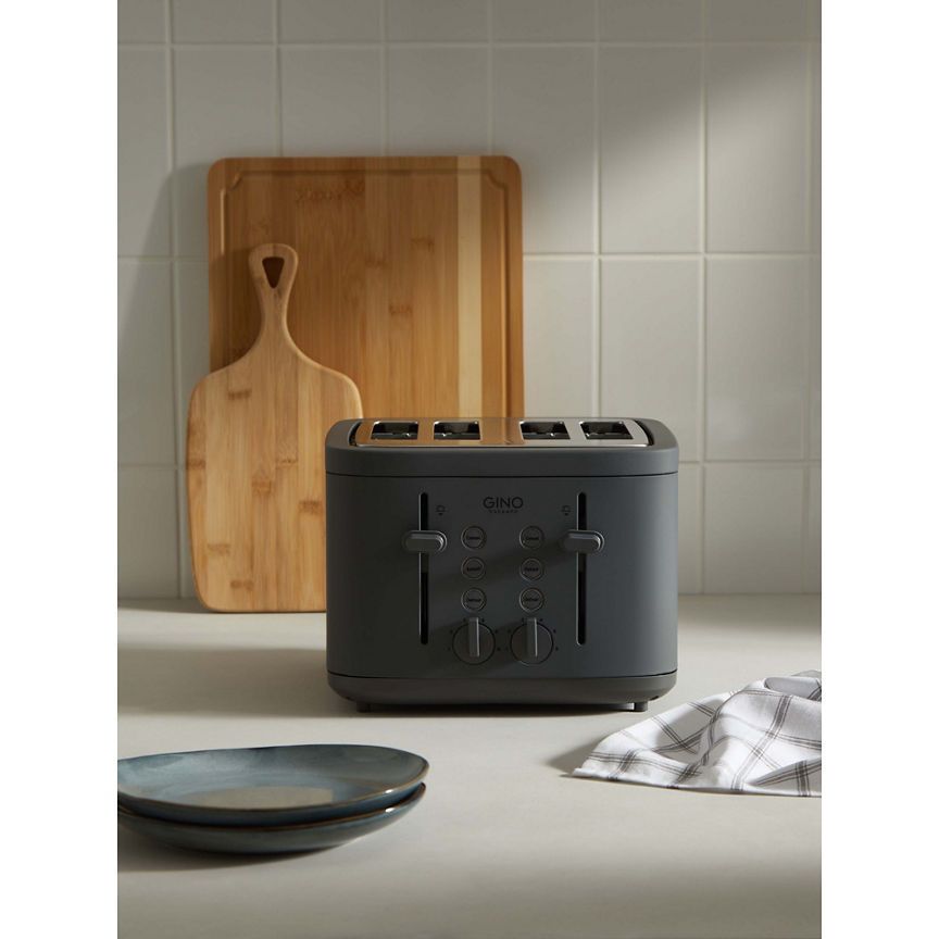 Gino D'Acampo Grey 4-Slice Toaster