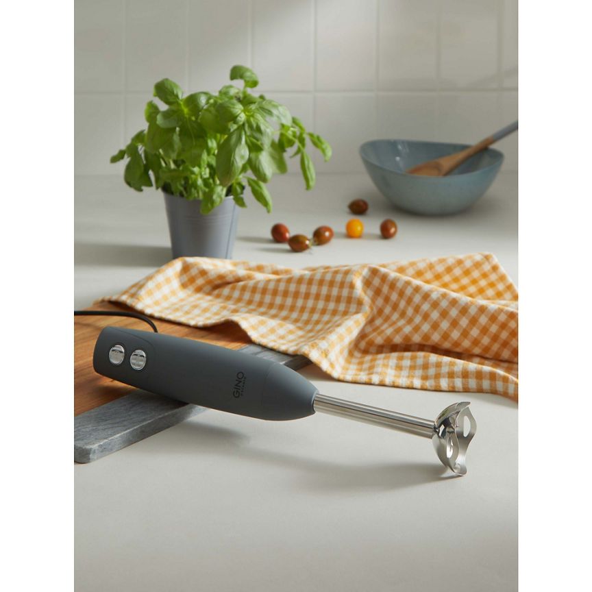 Gino D'Acampo Grey Soft-Touch Hand Blender