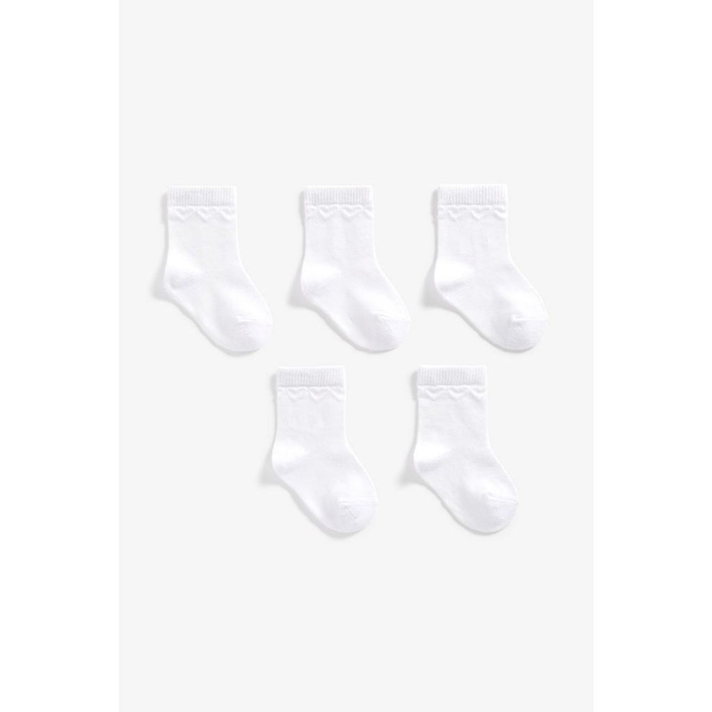 Girls 5 Pack White Socks