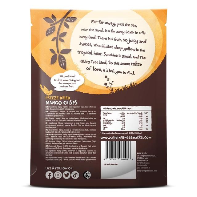 Giving Tree Freeze Dried Mango Crisps   38g