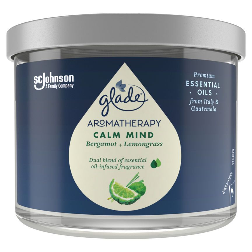 Glade Aromatherapy Candle Calm Mind with Bergamot & Lemongrass 260g