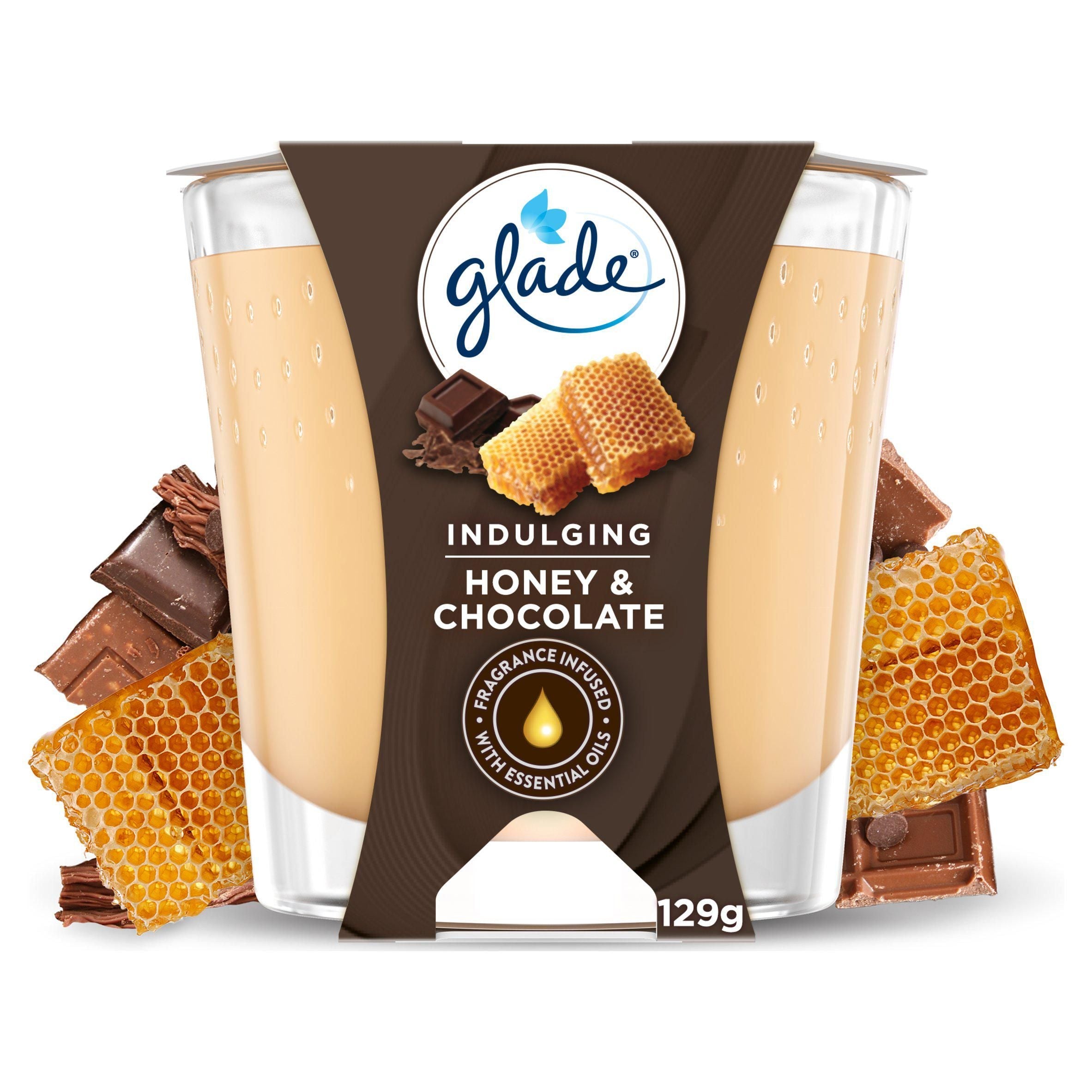 Glade Candle Honey &amp;amp; Chocolate Air Freshener 129g