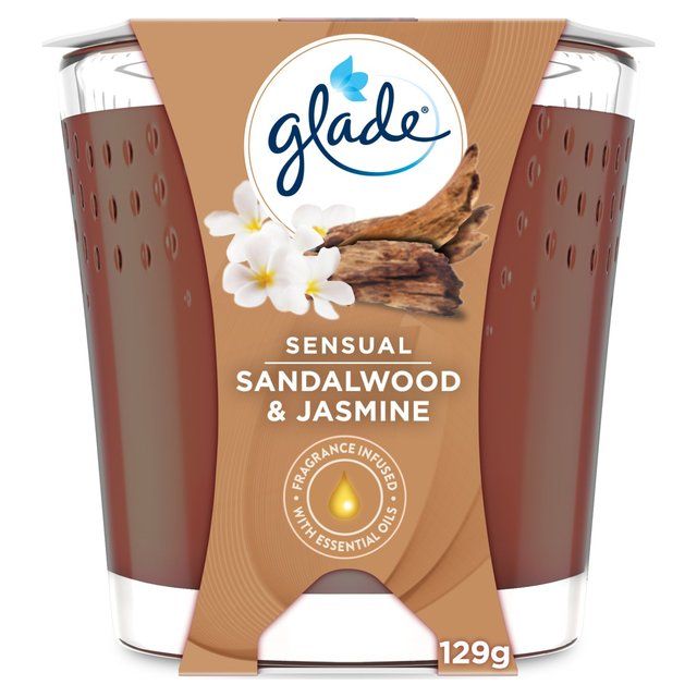 Glade Candle Sandalwood &amp;amp; Jasmine Air Freshener   129g