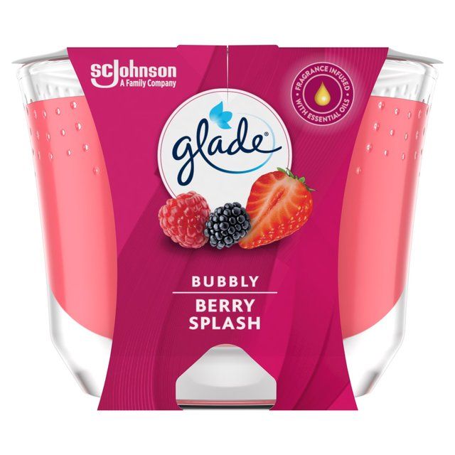 Glade Large Scented Candle Bubbly Berry Splash   224g