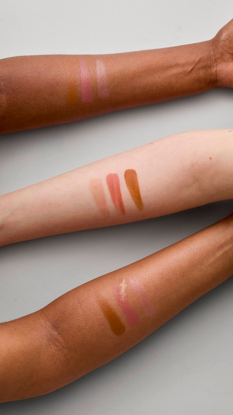 Lush Glam Nudes lipstick square with three shades - British product
