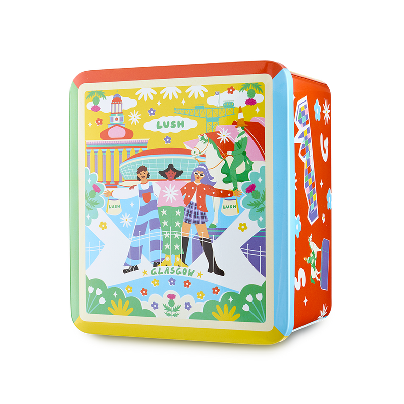 Lush Glasgow tin product holder 172mm by 151mm (British brand)