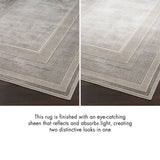 Glitz Silver Border Rug in 3 Sizes