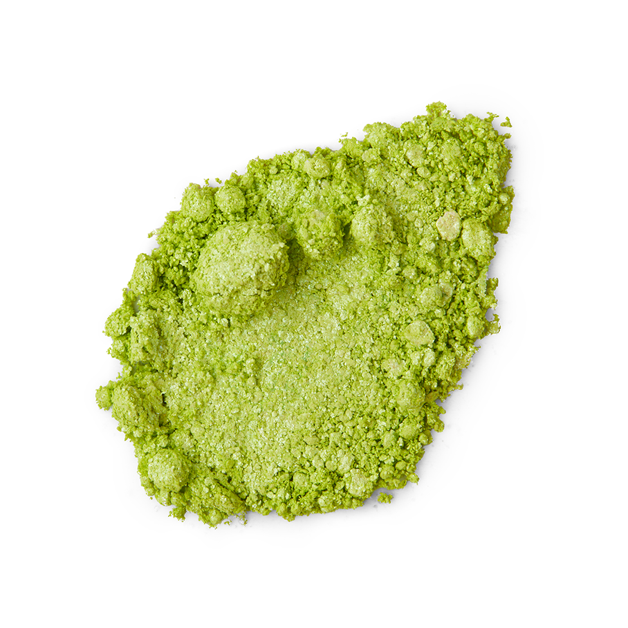 Lush Glow Worm glitter crumble neon green and gold (British brand)