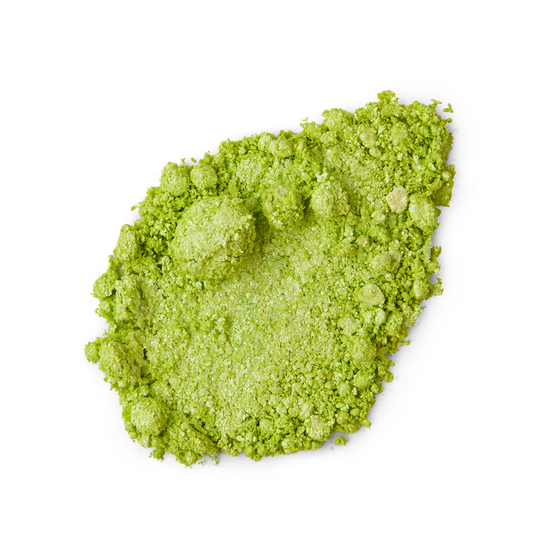 Lush Glow Worm glitter crumble neon green and gold (British brand)