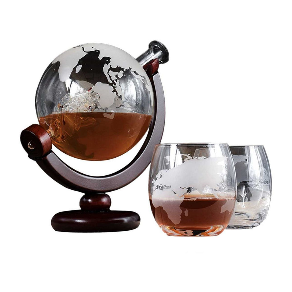 Globe Decanter with Glasses Set