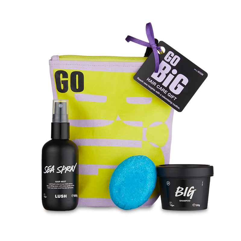 Lush Go Big volumising hair care gift set, UK version