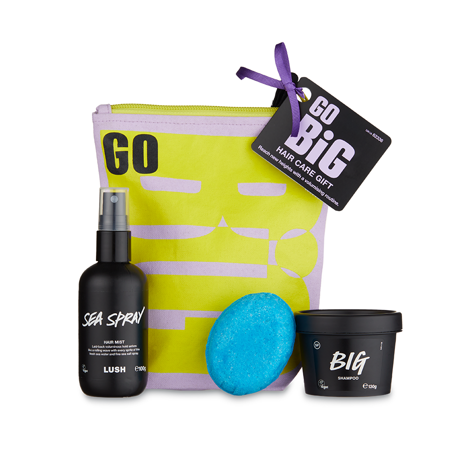 Lush Go Big volumising hair care gift set, UK version