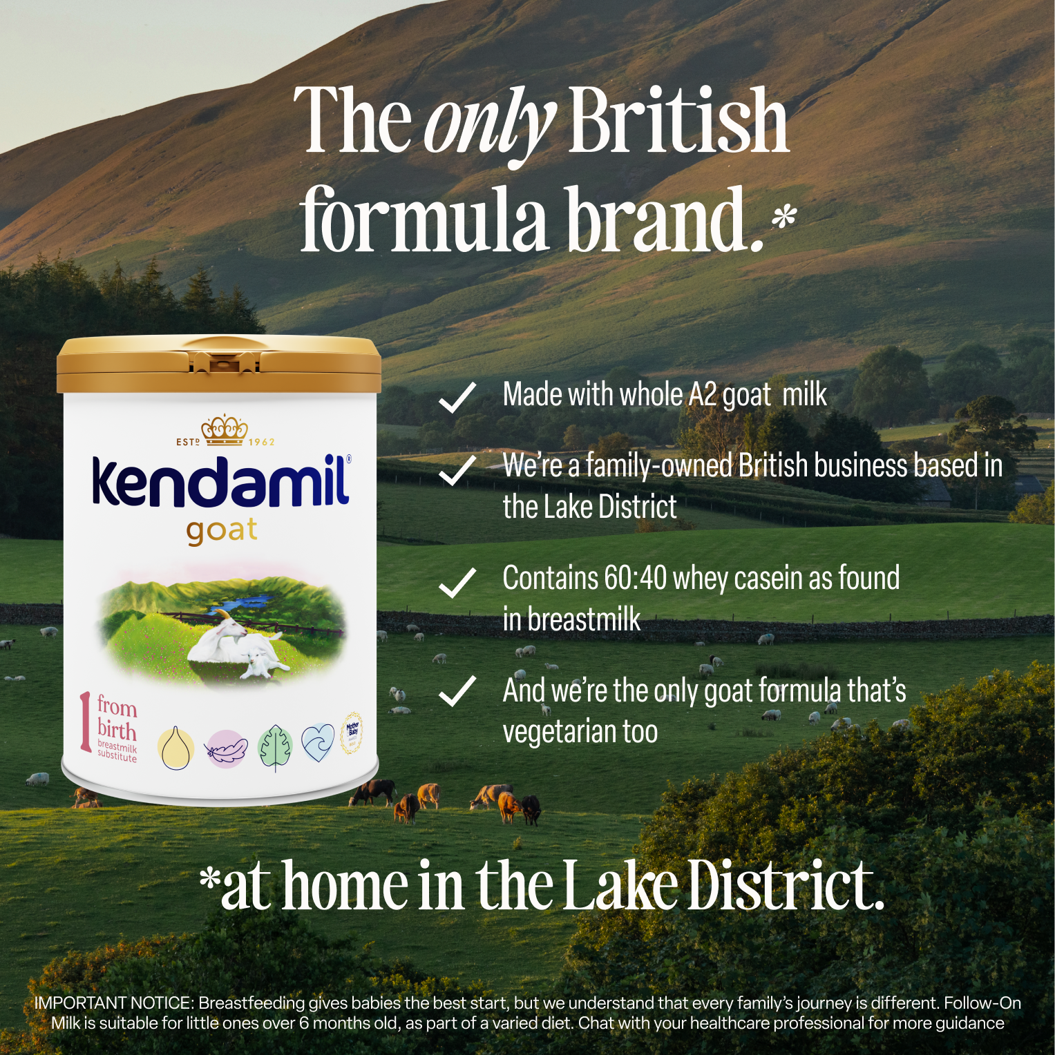 Kendamil goat infant formula, UK version