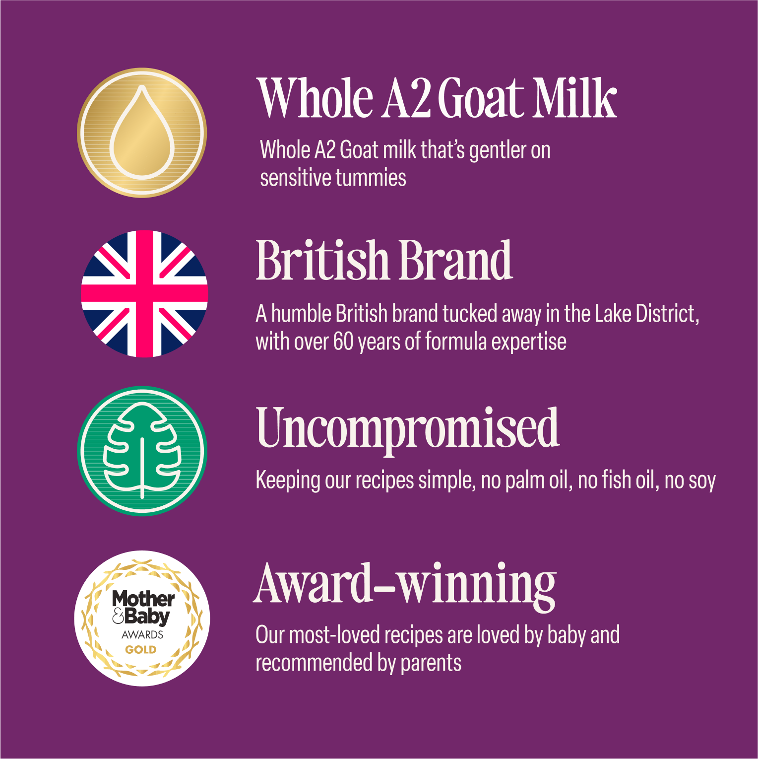 Kendamil goat toddler milk with whole A2 goat milk (British brand)
