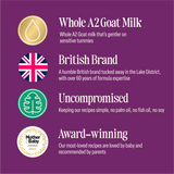 Kendamil goat toddler milk with whole A2 goat milk (British brand)