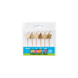 Gold Star Birthday Candles   6 per pack