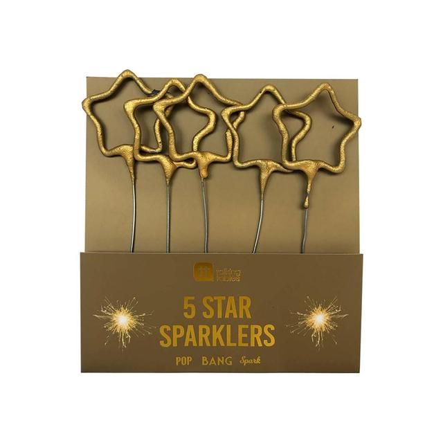 Gold Star Sparklers   5 per pack