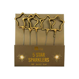 Gold Star Sparklers   5 per pack