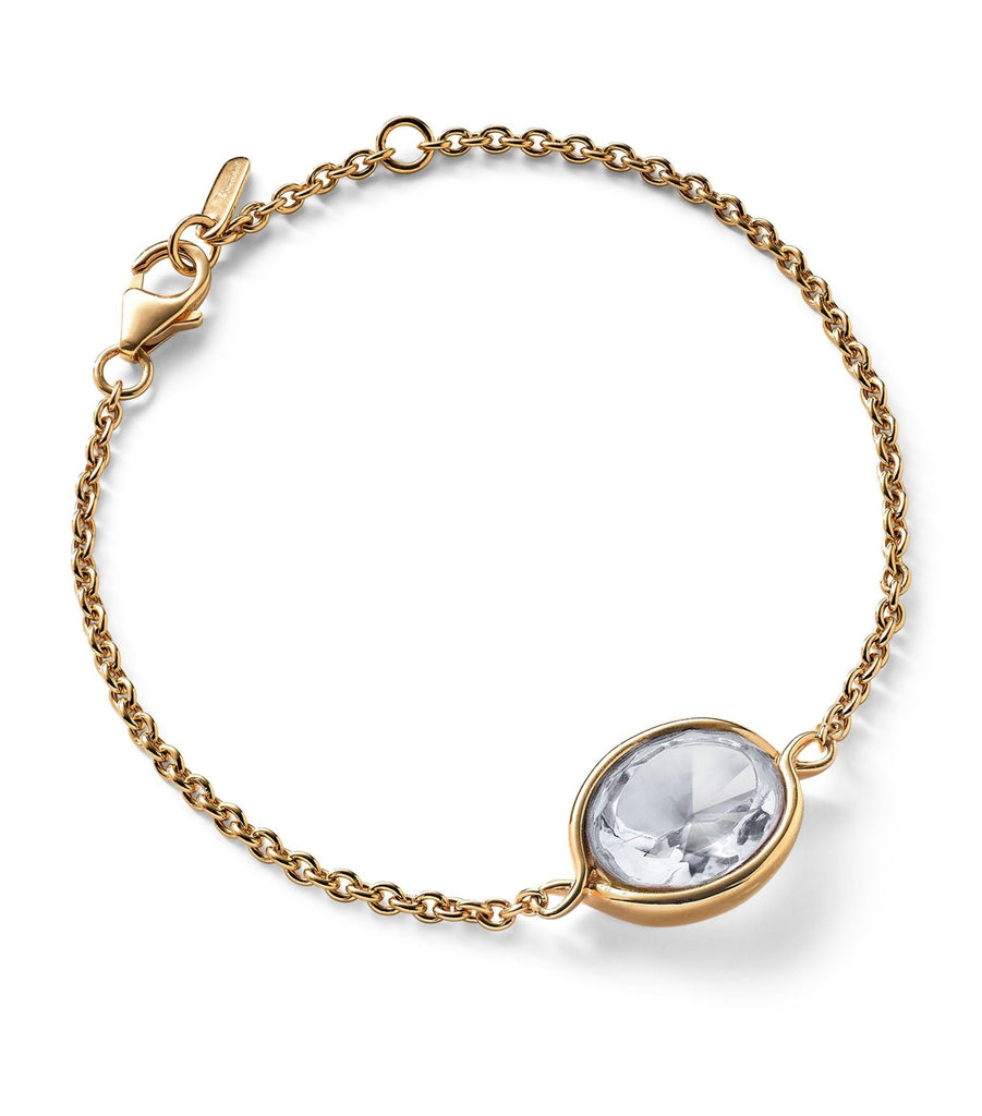 Gold Vermeil Croise Clear Chain Bracelet