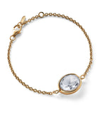 Gold Vermeil Croise Clear Chain Bracelet