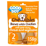 Good Boy Chewables Medium Chicken Bones Rawhide Free Dog Treats 158g