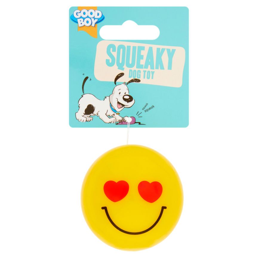 Good Boy Squeaky Dog Toy Faceball