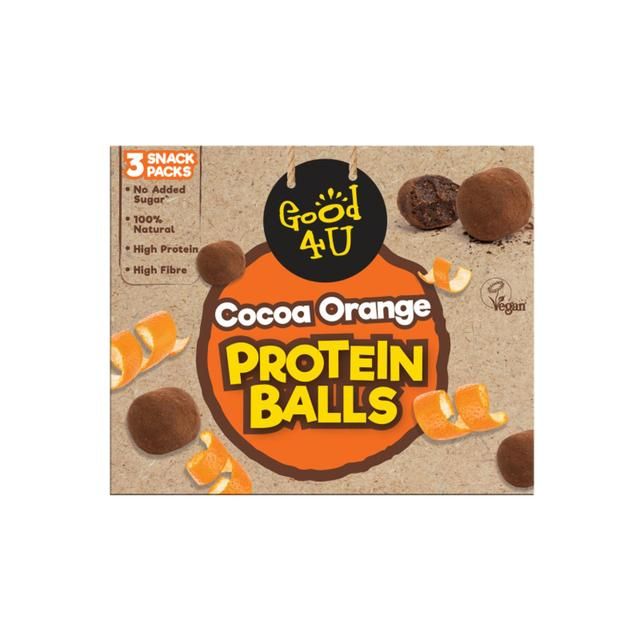 GOOD4U PROTEIN BALLS COCOA ORANGE MULTIPACK   3 x 40g