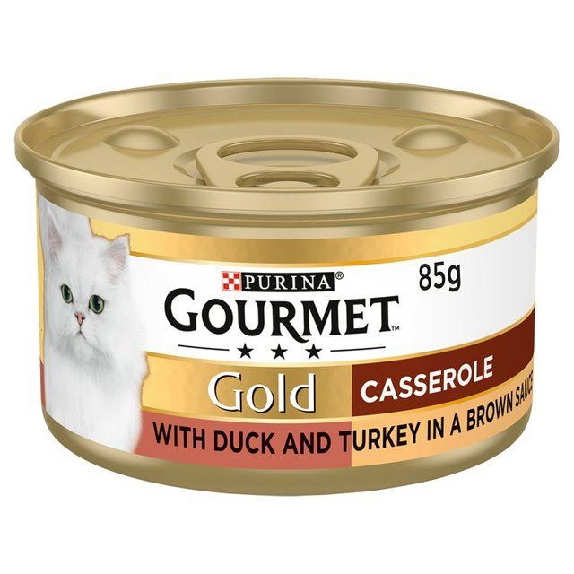 Gourmet Gold Casserole in Gravy Duck and Turkey Wet Cat Food   85g