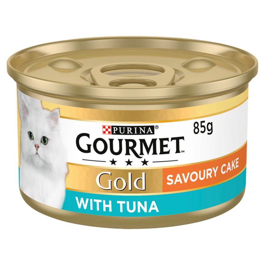 Gourmet Gold Tinned Cat Food Savoury Cake Tuna