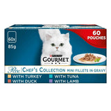 Gourmet Perle Cat Food Chef's Fish &amp;amp; Meat Mixed Collection, 60 x 85g