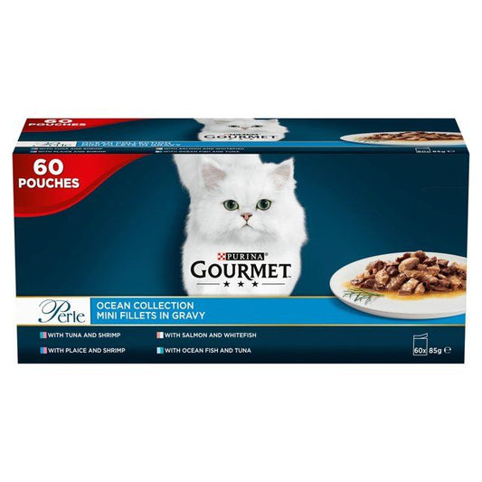 Gourmet Perle Ocean Collection Wet Cat Food   60 x 85g