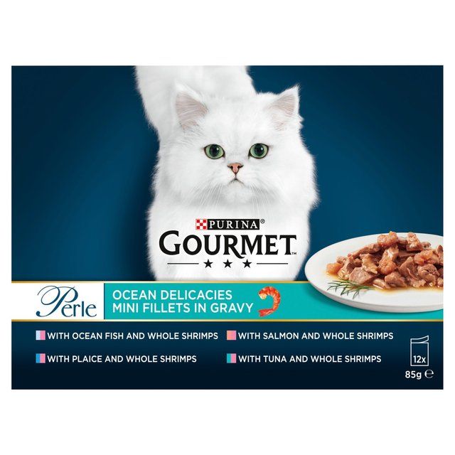 Gourmet Perle Ocean Delicacies in Gravy Wet Cat Food   12 x 85g